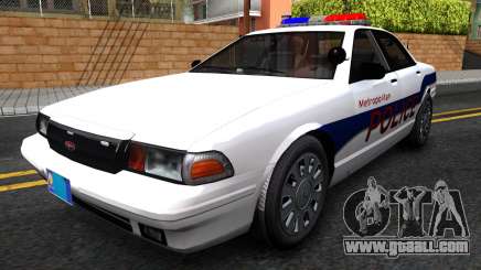 Vapid Stanier Metropolitan Police 2009 for GTA San Andreas